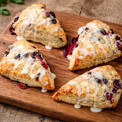 Organic Sourdough Blueberry Scones (4 Pack) 