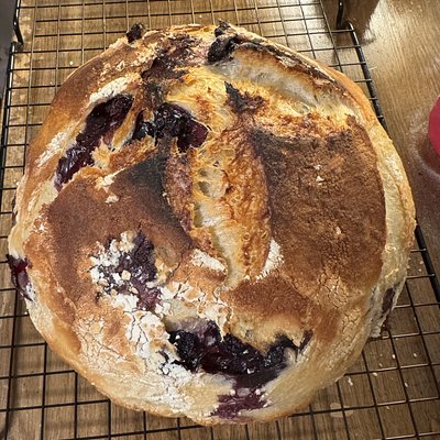 Blueberry Lemon Sourdough Loaf