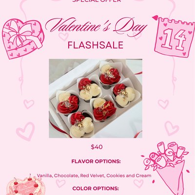 1/2 Dozen Vday Cupcakes 
