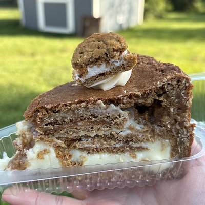 Oatmeal Cream Cookie Pie Slice