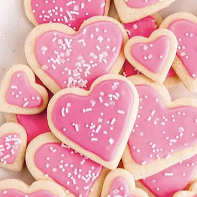 Pink Heart Sugar Cookies