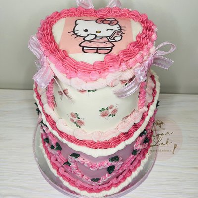 2 Tier Heart Shape Cakes