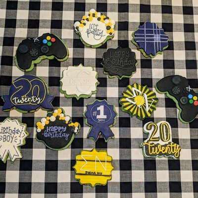 One Dozen Cutout Sugar Cookies Decorated w/Buttercream Frosting 