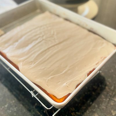 Pumpkin Sheet Cake with Cream Cheese Frosting 