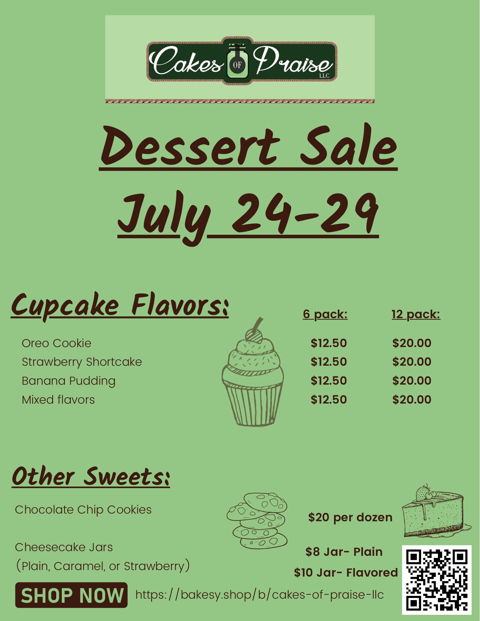 Dessert Sale (Dozen of Cupcakes )