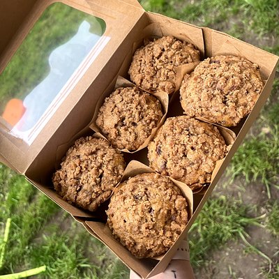 6ct Chocolate Chip Pumpkin Crumble Muffins 