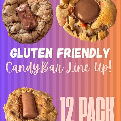 Gluten Friendly April Cookies: 12 Pack Candy Bar Line Up!