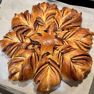 Sourdough Discard Nutella Star