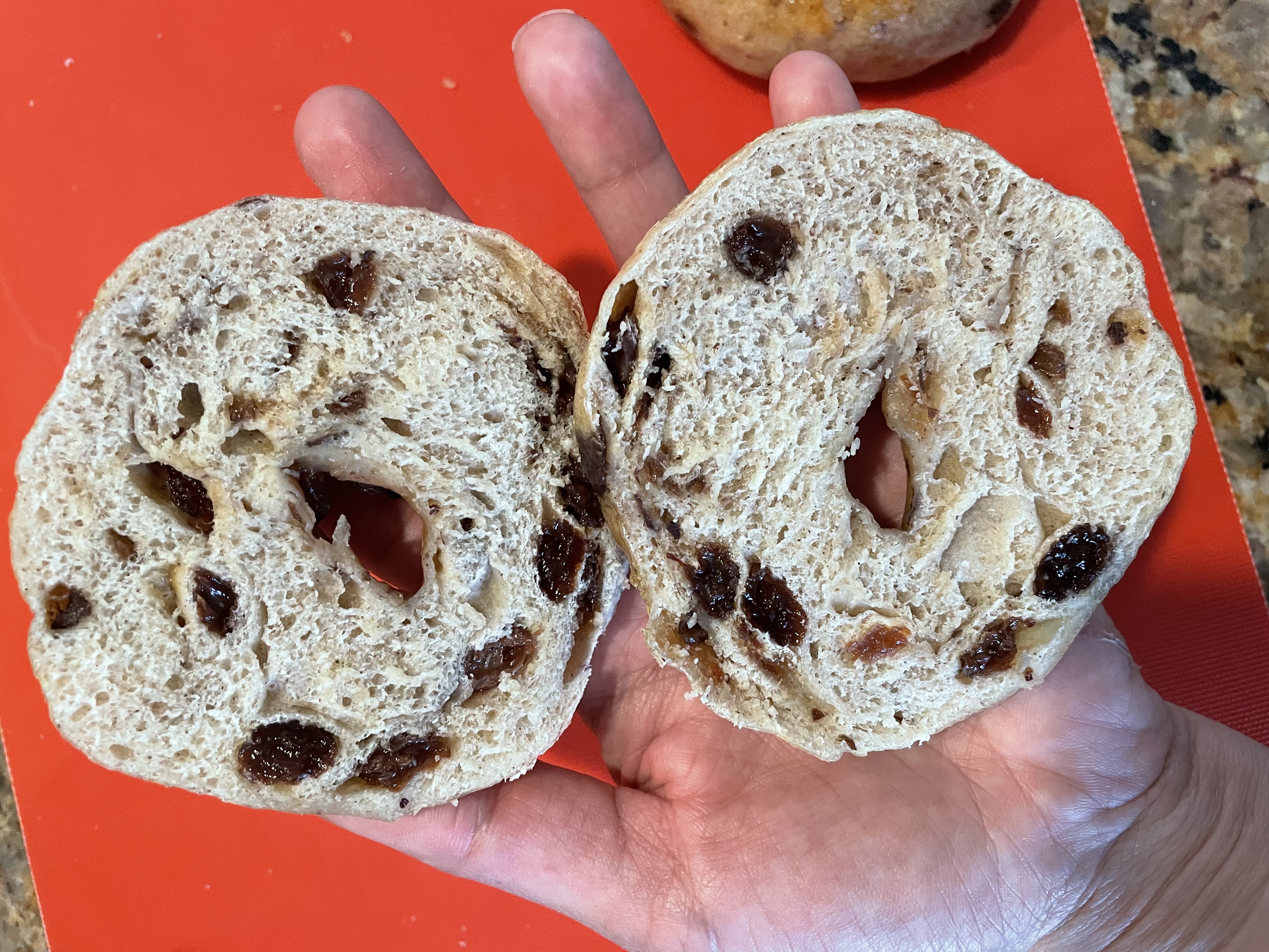 1/2 Doz Cinnamon Raisin Sourdough Bagels 