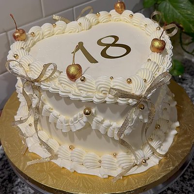 8” Custom Heart Cake 