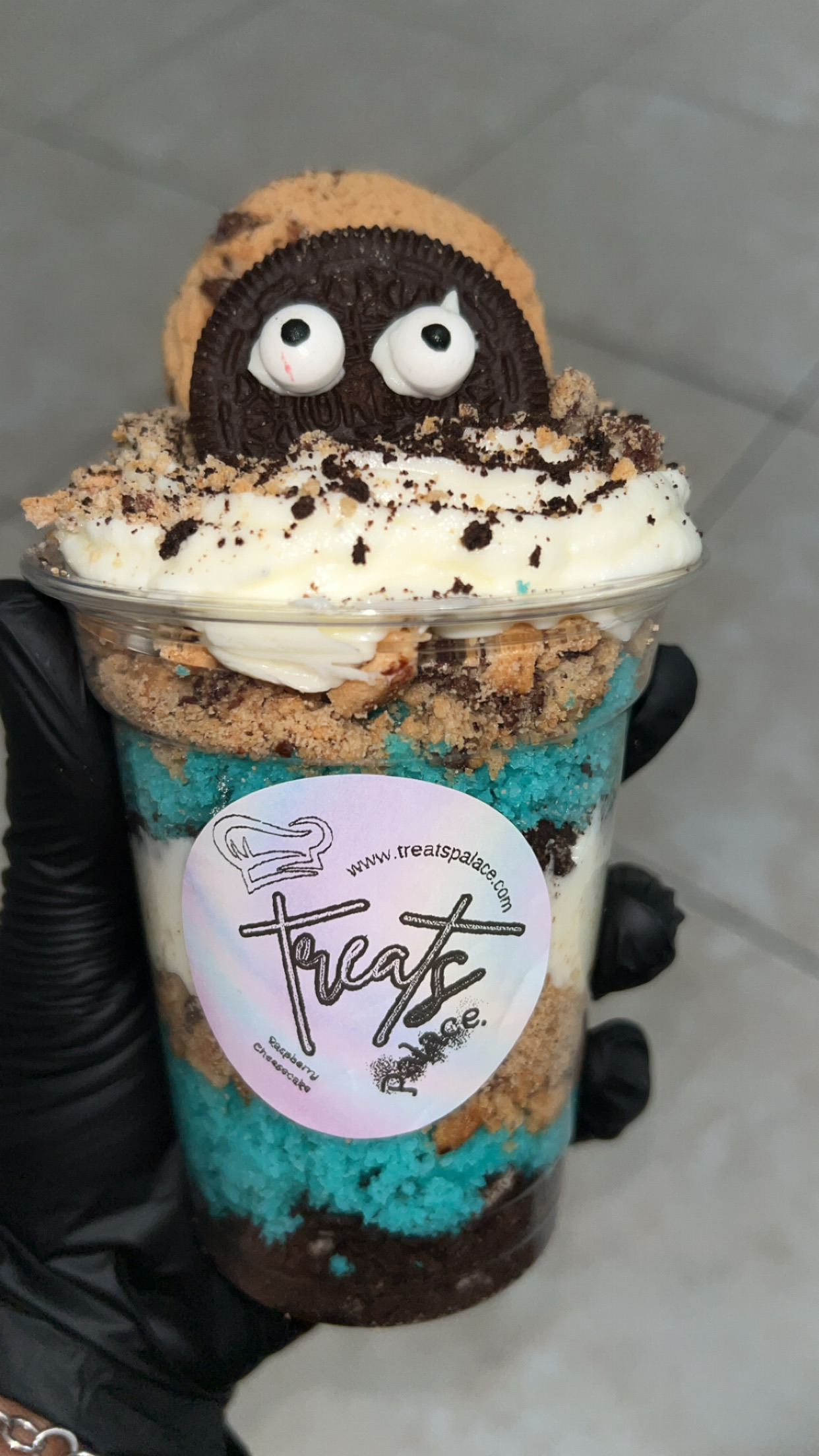 Cookie Monster Cheesecake Cup