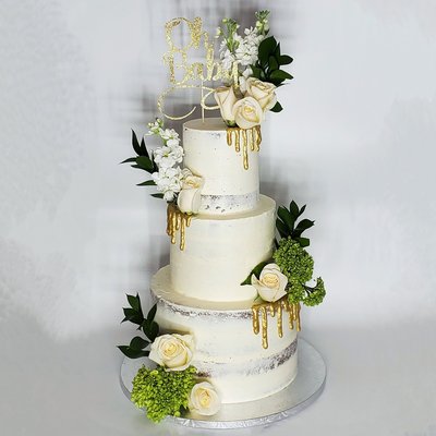 3 Tier - 6 Inch + 8 Inch +10 Inch (Approx. 74 Servings)