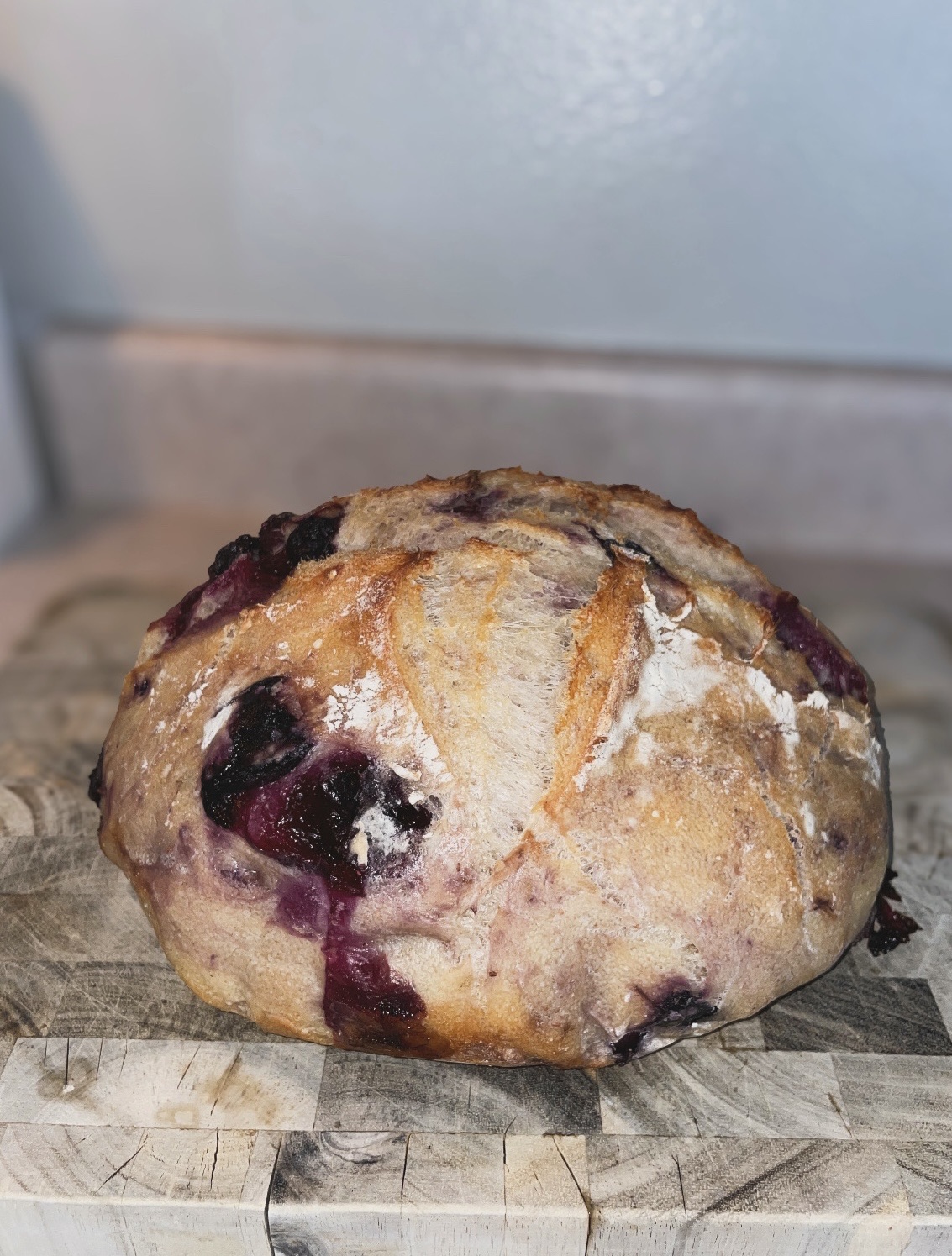 Sourdough Maple Blueberry Lemon Zest Boule 
