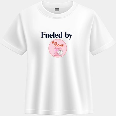 Fueled By Hey Cookie Adult T-Shirt (White)