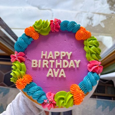 Simple Double Stack 8” Cookie Cake W/ Message 