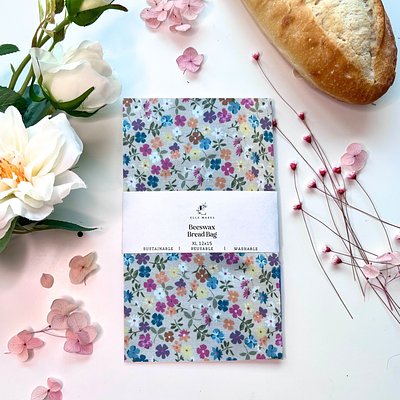 Zara - Hibiscus Delight Beeswax Bread Bag