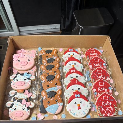 Farm Animals Baby Shower Cookie Set