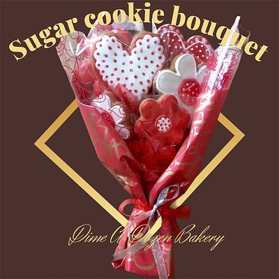 Valentine’s Day Sugar Cookie Bouquet 