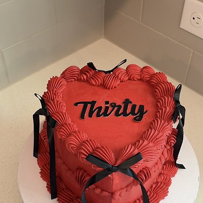 8” Two layer Heart Kake