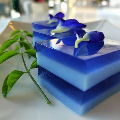 Blue Tea Jello Cake - Small Tray