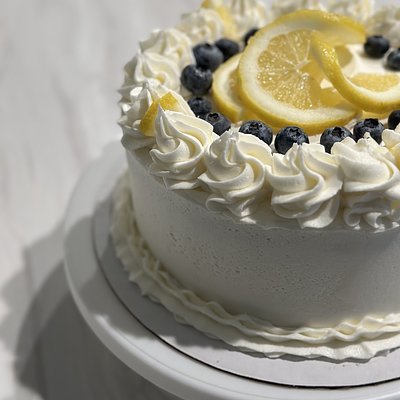 2-Layer Lemon Blueberry Cake