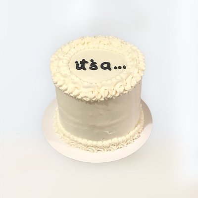 4 inch Gender Reveal Dog Cake (2 Layers)