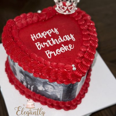 8 Inch 2 Layer Heart Cake 