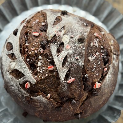 Double Chocolate Peppermint Sourdough Loaf 