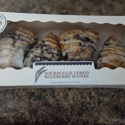 Sourdough Lemon Blueberry Scones 