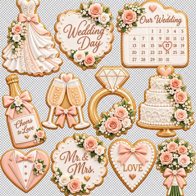 Wedding Set Cookies Theme