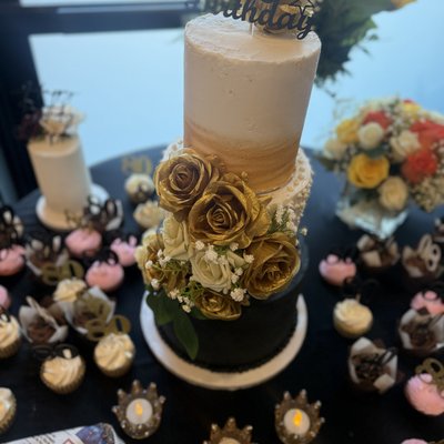 Special Order 3 Tier 6”x8”x10” Custom Round Cake - 64 Servings