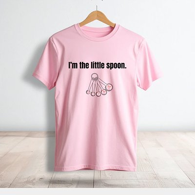 Hey Cookie! Little Spoon Adult T-Shirt (Pink)