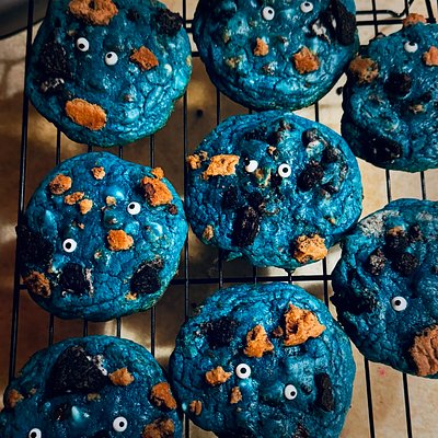 (12ct.- Large) LOADED Cookie Monster Cookies