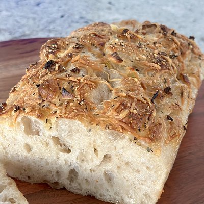 Garlic Parmesan Sourdough Focaccia 