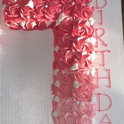 100. Letter/# Cake Buttercream *Single Layer 14-25 Servings