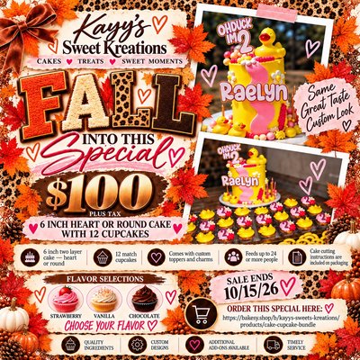 Fall Cake & Cupcake Special 🍂🍁🤎