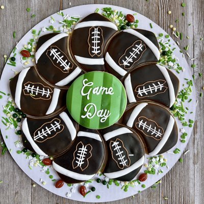 Football Cookie Platter 