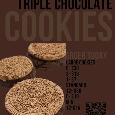 Triple Chocolate Cookie (Large 6-Pack) 