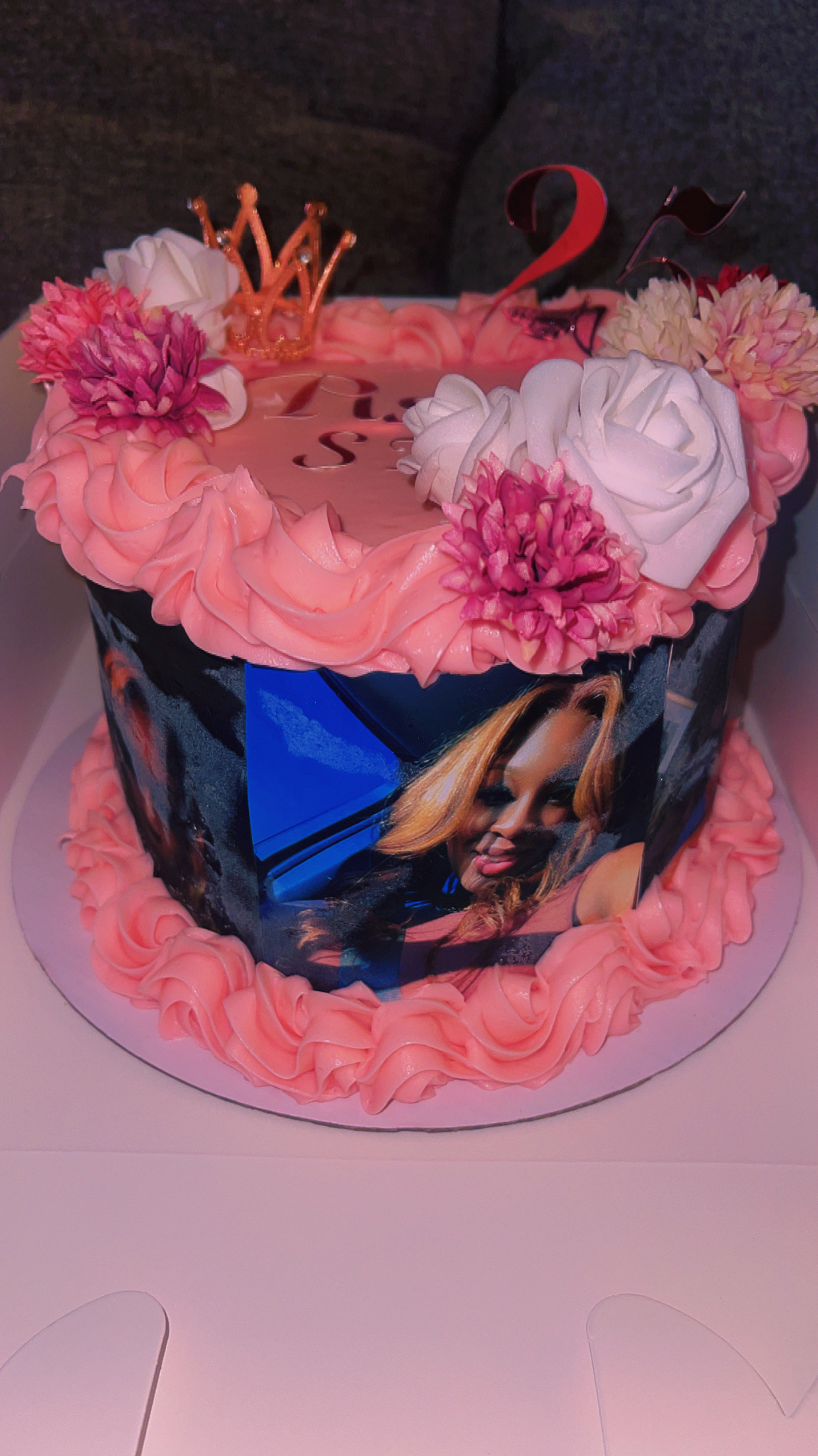 8 Inch Heart Cake With Pic