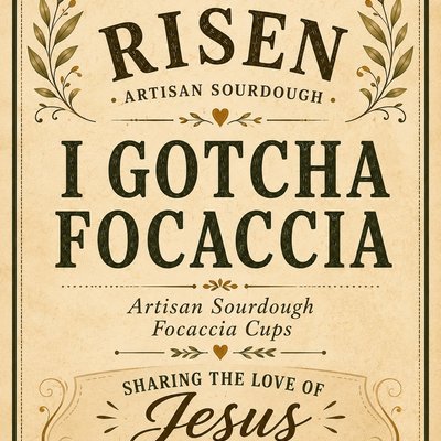 🤗 🍞 I Gotcha Focaccia CUPS 4-Pack
