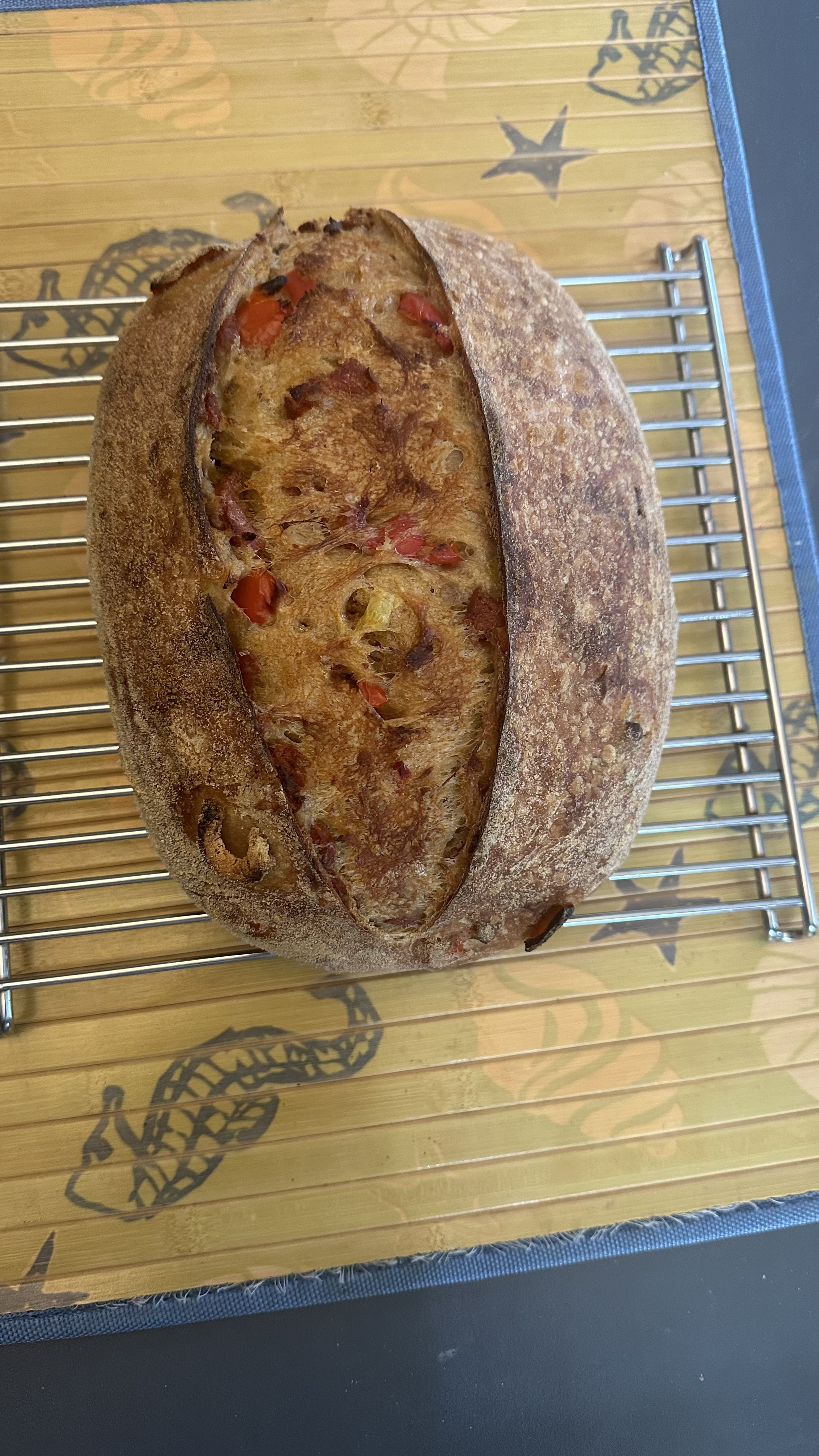 CHOURICO WITH PEPPERS SOURDOUGH BREAD 