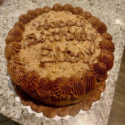 German chocolate Cake, Red Velvet Cake Or Carrot Cake  - 8 Inch Round 