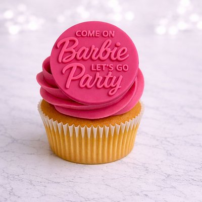 Custom Barbie Fondant Cupcakes