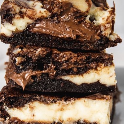 Nutella Cheesecake Brownies