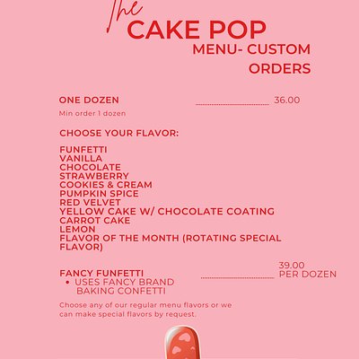 Cake Pop Custom Order