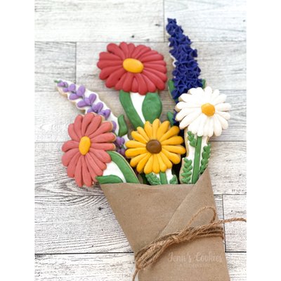 Bouquet Of Flowers (6 Large Cookies