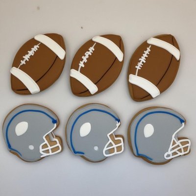 Football Party Set Sugar Cookie