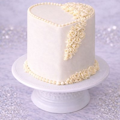 Custom 8" Tall Double Barrel Heart Cake