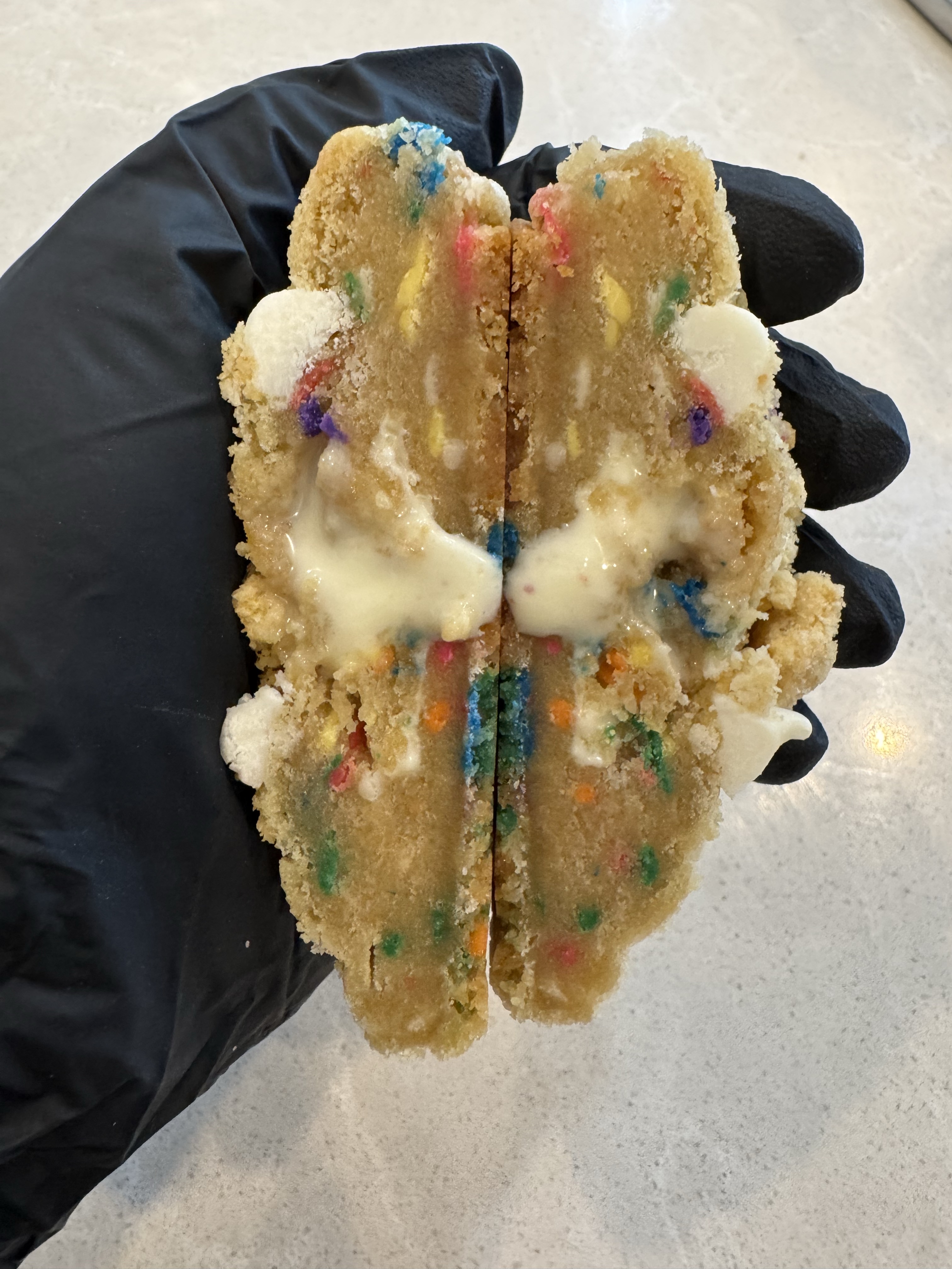 Birthday Cake Stuffed Cookie