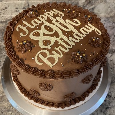 Chocolate Cake With Buttercream Filling And Frosting